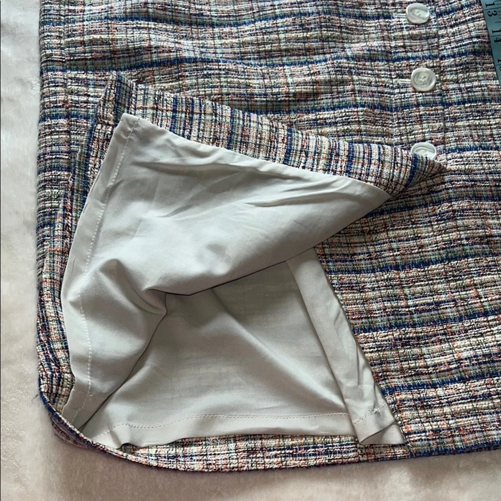 Halogen Women’s Pencil Midi Skirt in White and Blue SZ 0 - Picture 9 of 9